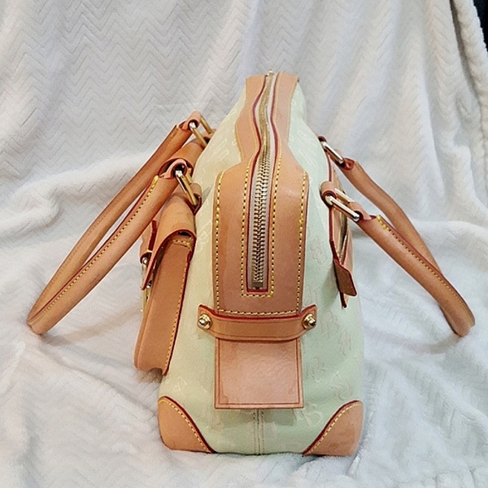 Vintage Dooney & Bourke Double Pocket Tote Bag Satchel Purse - Picture 8 of 16